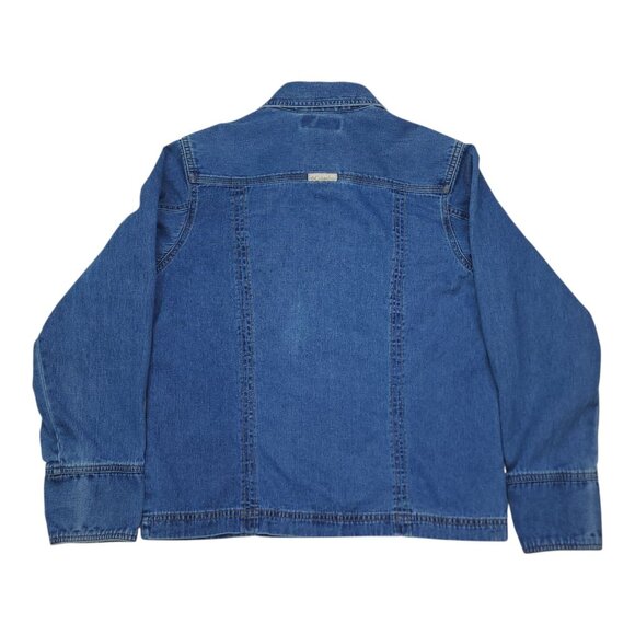 Columbia Womens Small Denim Jacket Shirt Stylish & Durable Cotton Shacket - Picture 2 of 8